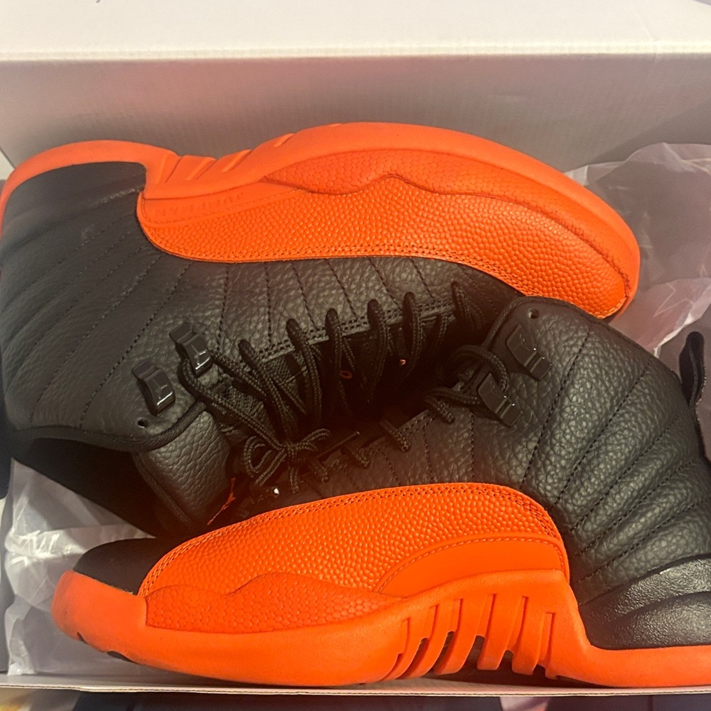 Jordan Black and Orange Sneakers